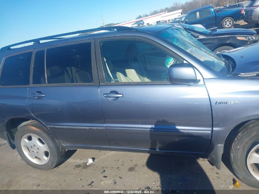 2005 Toyota Highlander Limited V6 VIN: JTEEP21A850120197 Lot: 43989843