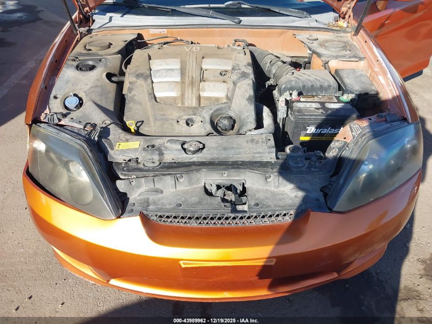 2006 Hyundai Tiburon Gt/Gt Limited/Se VIN: KMHHN65F86U202800 Lot: 43989962