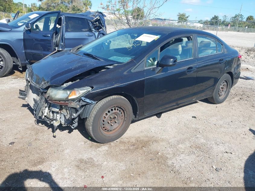 2013 Honda Civic Lx VIN: 2HGFB2F58DH596769 Lot: 43990012