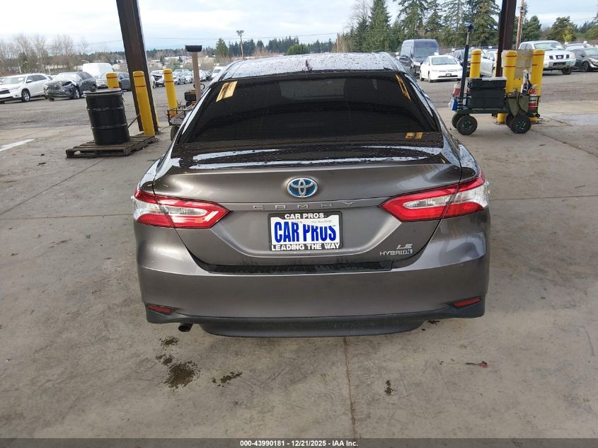 2020 Toyota Camry Le Hybrid VIN: 4T1C31AK4LU538851 Lot: 43990181