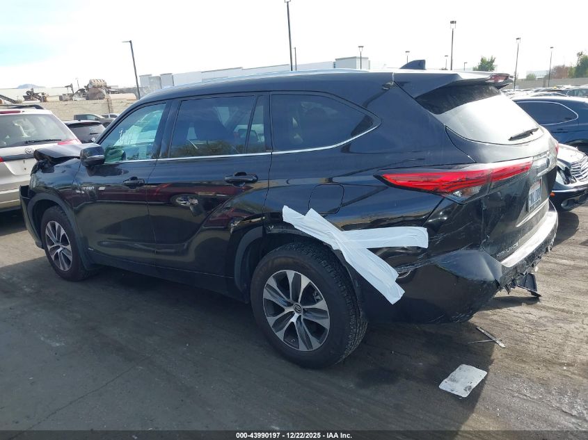 2021 Toyota Highlander Hybrid Xle VIN: 5TDGBRCH9MS021544 Lot: 43990197
