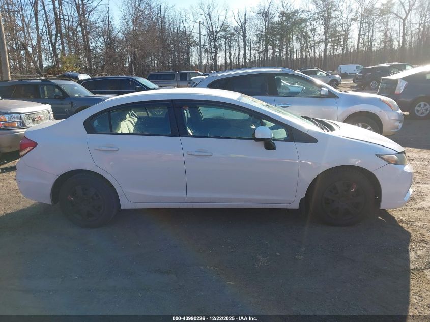 2013 Honda Civic Lx VIN: 2HGFB2F59DH512572 Lot: 43990226