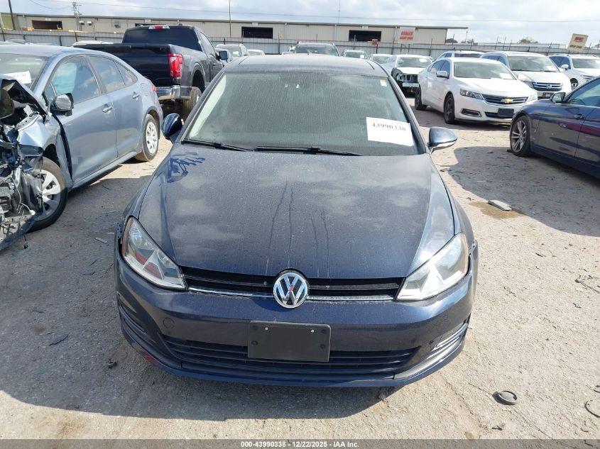 2016 Volkswagen Golf Tsi Se 4-Door VIN: 3VW217AU6GM011119 Lot: 43990338