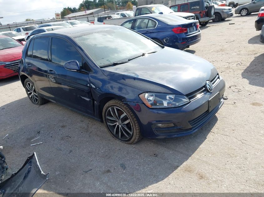 2016 Volkswagen Golf Tsi Se 4-Door VIN: 3VW217AU6GM011119 Lot: 43990338