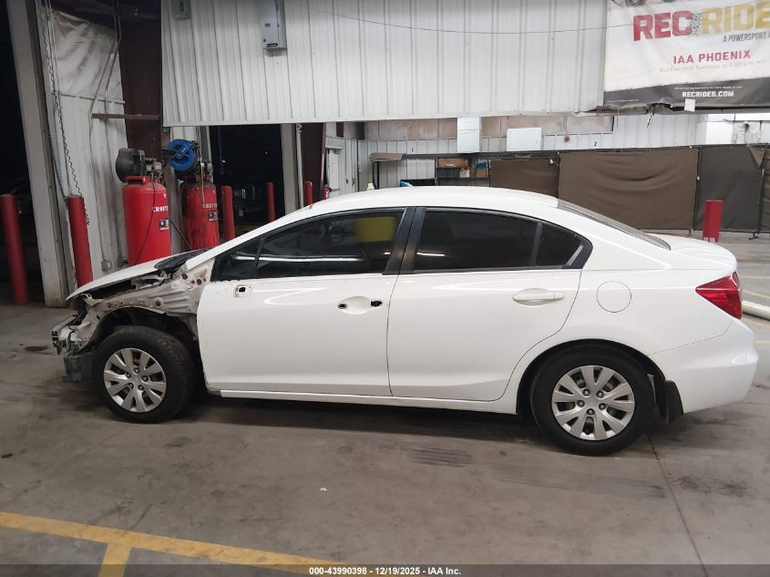 2012 Honda Civic Lx VIN: 2HGFB2F56CH594081 Lot: 43990398