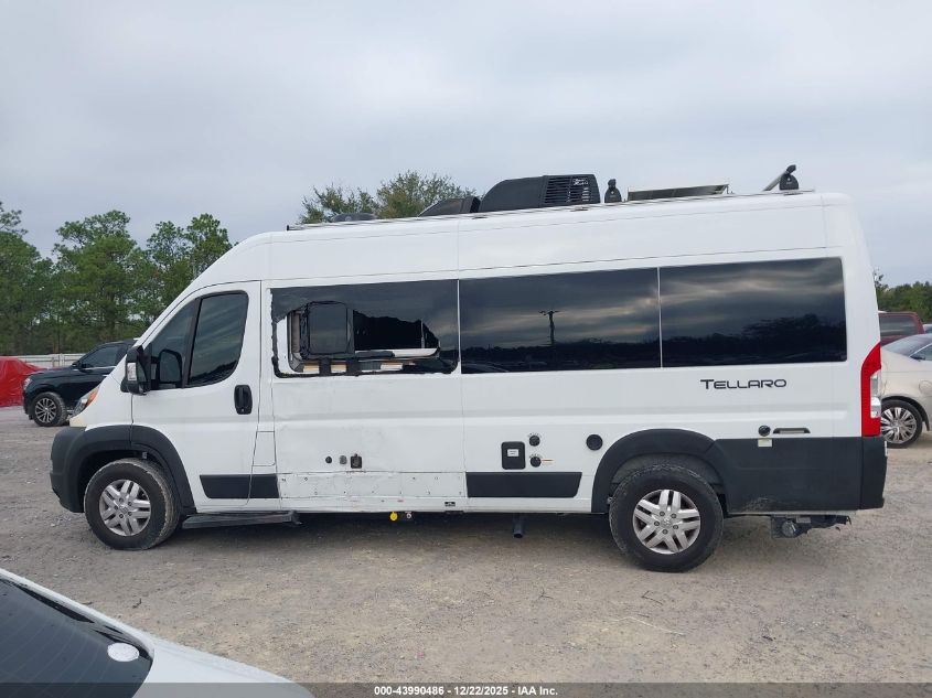 2022 Ram Promaster 3500 Window Van High Roof 159 Wb Ext VIN: 3C6MRVUGXNE106327 Lot: 43990486