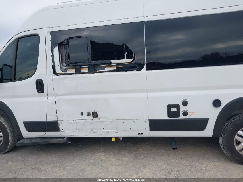2022 Ram Promaster 3500 Window Van High Roof 159 Wb Ext VIN: 3C6MRVUGXNE106327 Lot: 43990486