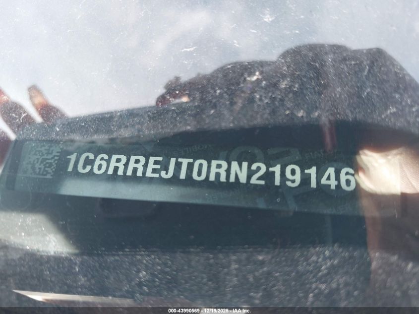 2024 Ram 1500 Laramie 4X2 5'7 Box VIN: 1C6RREJT0RN219146 Lot: 43990569