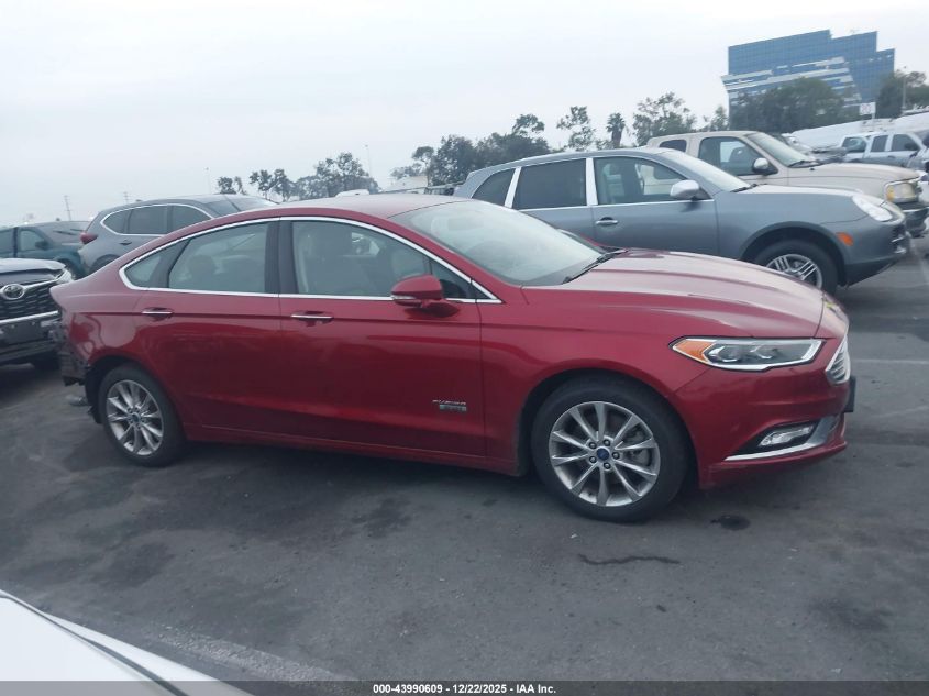 2017 Ford Fusion Energi Se Luxury VIN: 3FA6P0PUXHR379766 Lot: 43990609