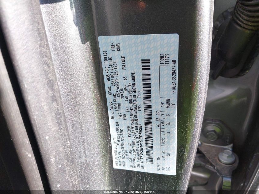 2025 Ford F-250 Lariat VIN: 1FT8W2BM1SED65287 Lot: 43990799