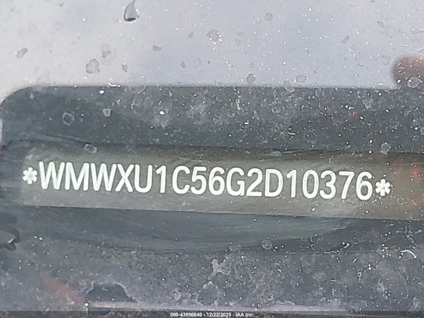 2016 Mini Hardtop Cooper VIN: WMWXU1C56G2D10376 Lot: 43990840