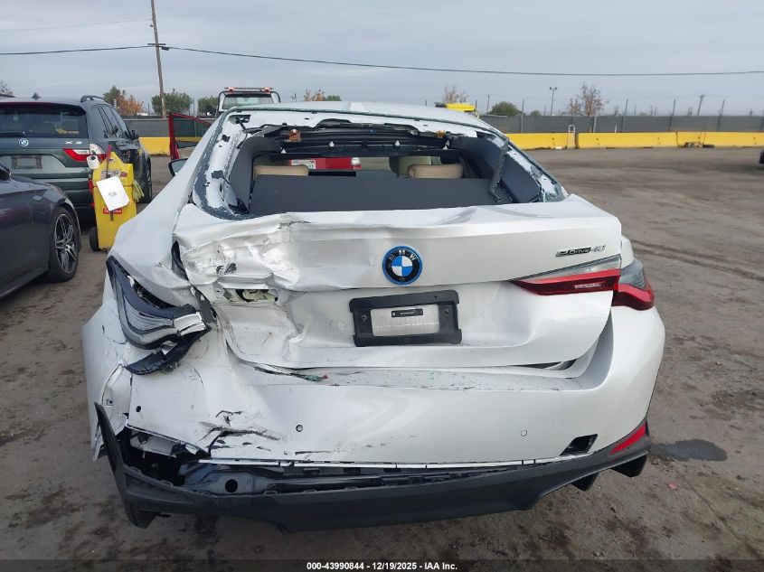 2024 BMW I4 Gran Coupe Edrive40 VIN: WBY73AW00RFT14971 Lot: 43990844