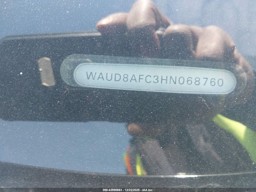 2017 Audi A6 2.0T Premium VIN: WAUD8AFC3HN068760 Lot: 43990863