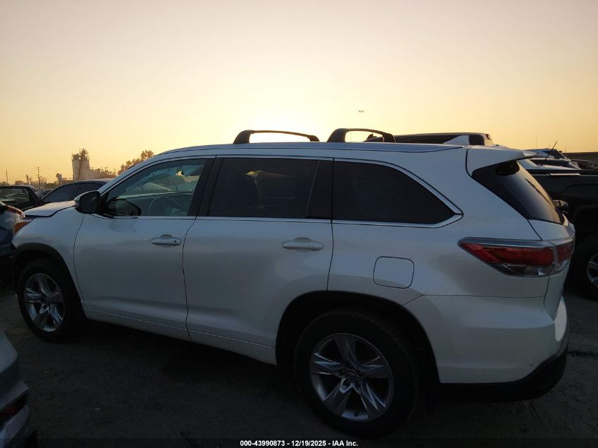 2016 Toyota Highlander Limited Platinum VIN: 5TDDKRFH8GS310952 Lot: 43990873