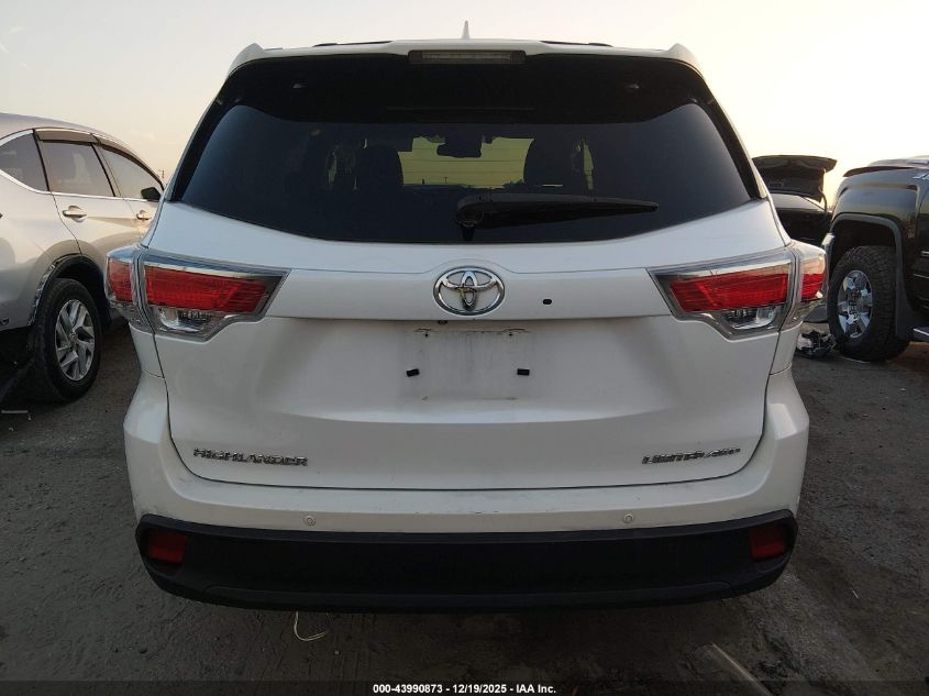 2016 Toyota Highlander Limited Platinum VIN: 5TDDKRFH8GS310952 Lot: 43990873