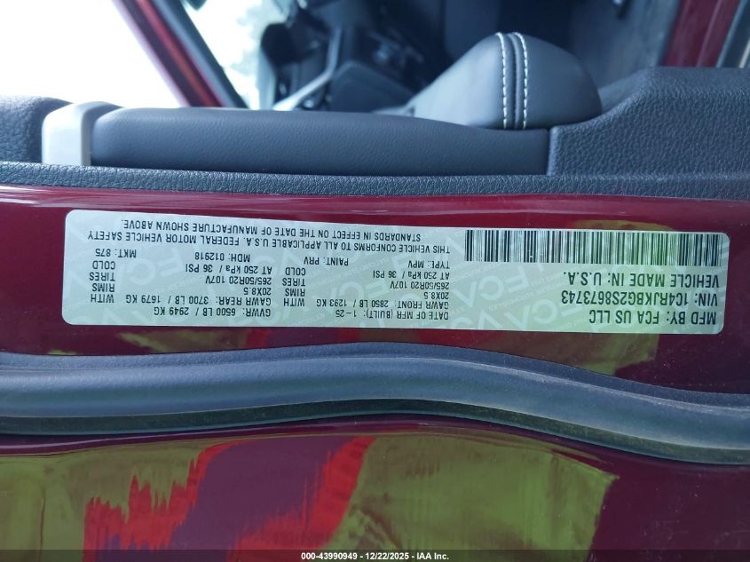 2025 Jeep Grand Cherokee L Limited 4X4 VIN: 1C4RJKBG2S8673743 Lot: 43990949