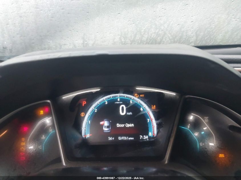 2019 Honda Civic Ex VIN: JHMFC1F39KX006087 Lot: 43991067