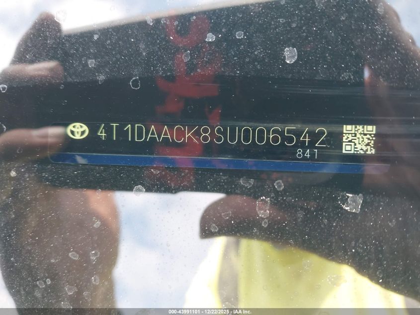 2025 Toyota Camry Se VIN: 4T1DAACK8SU006542 Lot: 43991101
