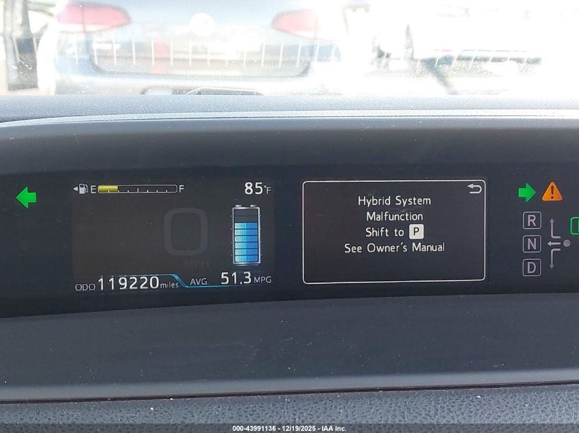 2016 Toyota Prius Two Eco VIN: JTDKARFUXG3007423 Lot: 43991136