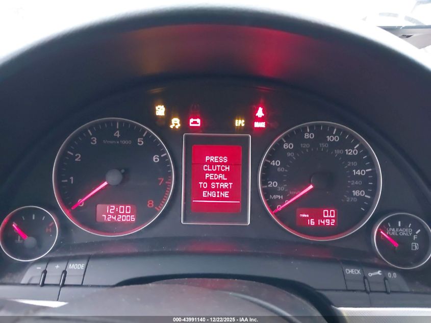 2007 Audi A4 2.0T VIN: WAUDF78E27A136141 Lot: 43991140