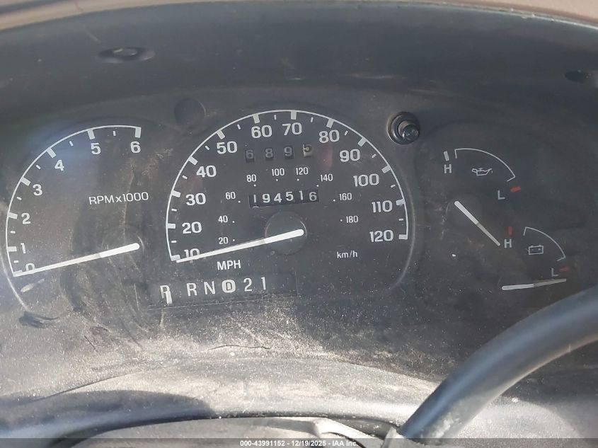 1999 Ford Ranger Xl/Xlt VIN: 1FTYR14V7XPA91984 Lot: 43991152