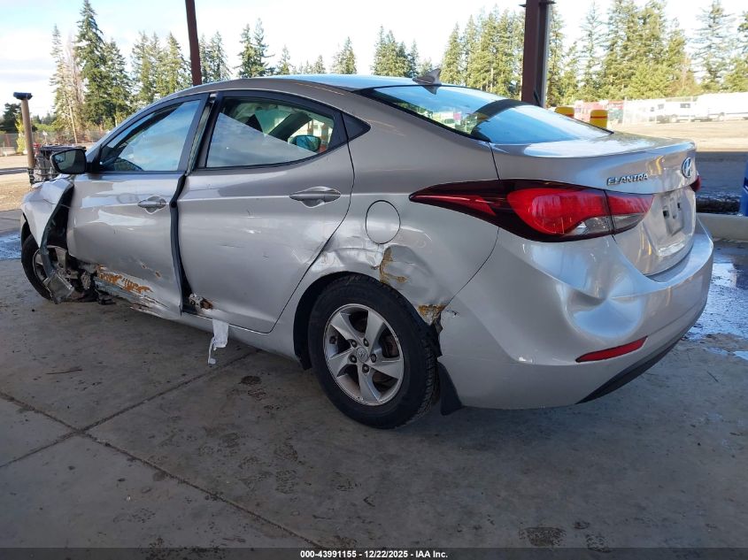 2015 Hyundai Elantra Se VIN: 5NPDH4AE1FH616183 Lot: 43991155