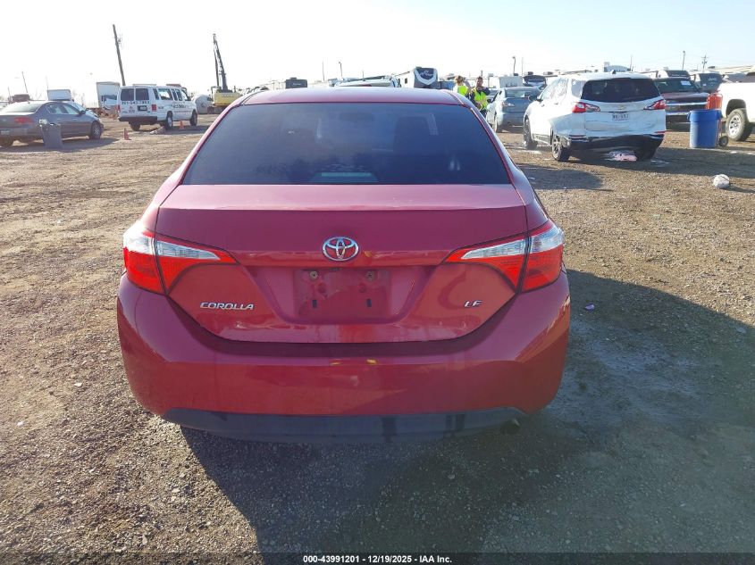 2016 Toyota Corolla Le VIN: 2T1BURHE7GC523436 Lot: 43991201