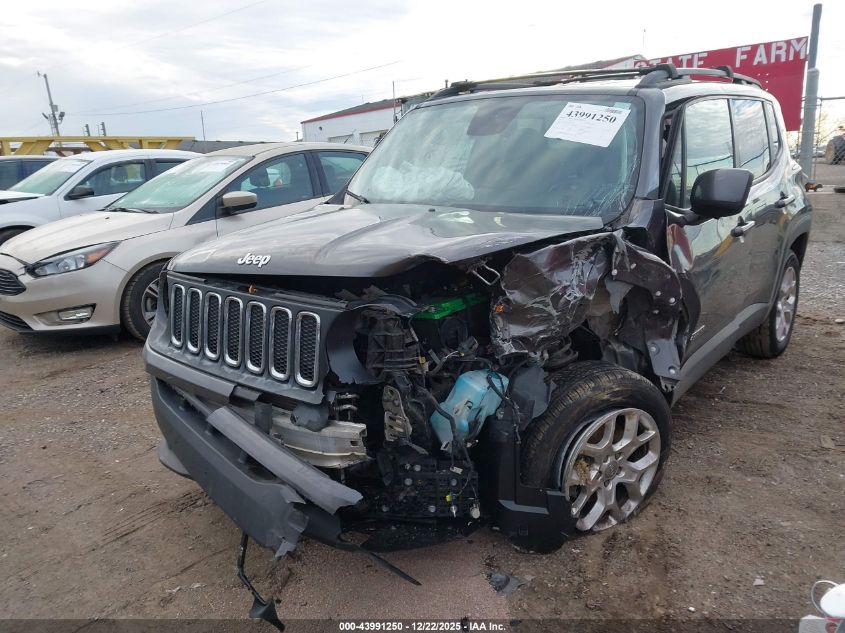 2017 Jeep Renegade Latitude 4X4 VIN: ZACCJBBB6HPF33660 Lot: 43991250