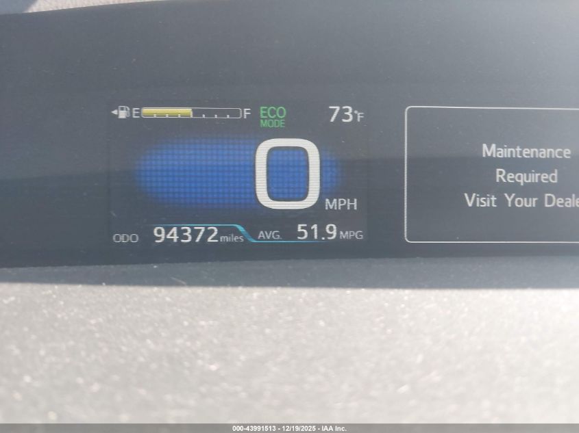 2017 Toyota Prius Three VIN: JTDKARFUXH3047194 Lot: 43991513