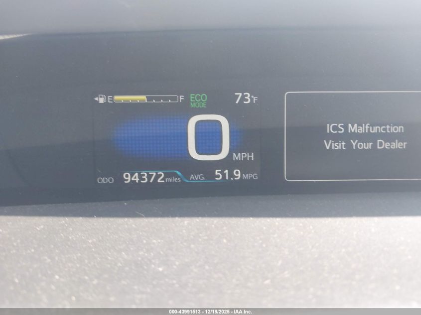 2017 Toyota Prius Three VIN: JTDKARFUXH3047194 Lot: 43991513