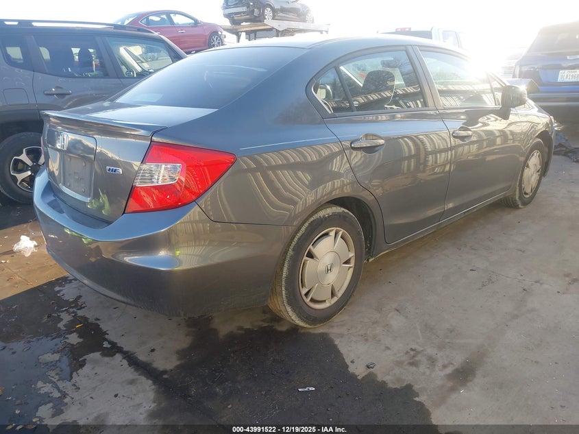 2012 Honda Civic 1.8 Hf grey Lot 111043991522 Vin 2HGFB2F6XCH329107