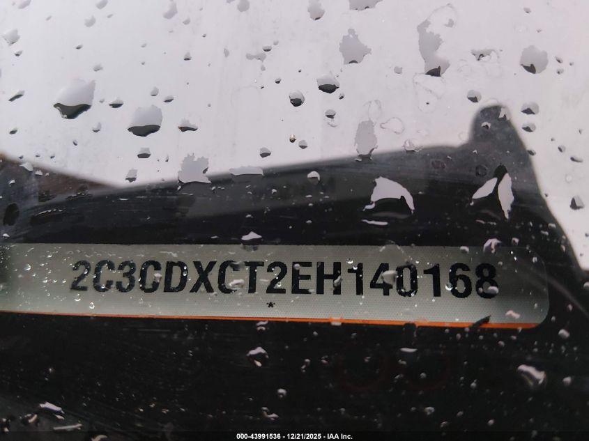 2014 Dodge Charger R/T Max VIN: 2C3CDXCT2EH140168 Lot: 43991536