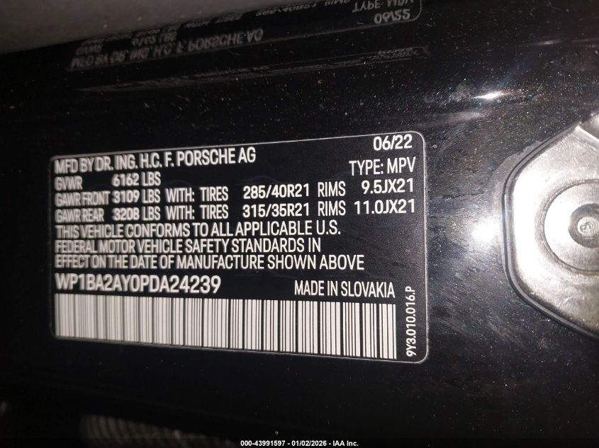 2023 Porsche Cayenne - WP1BA2AY0PDA24239