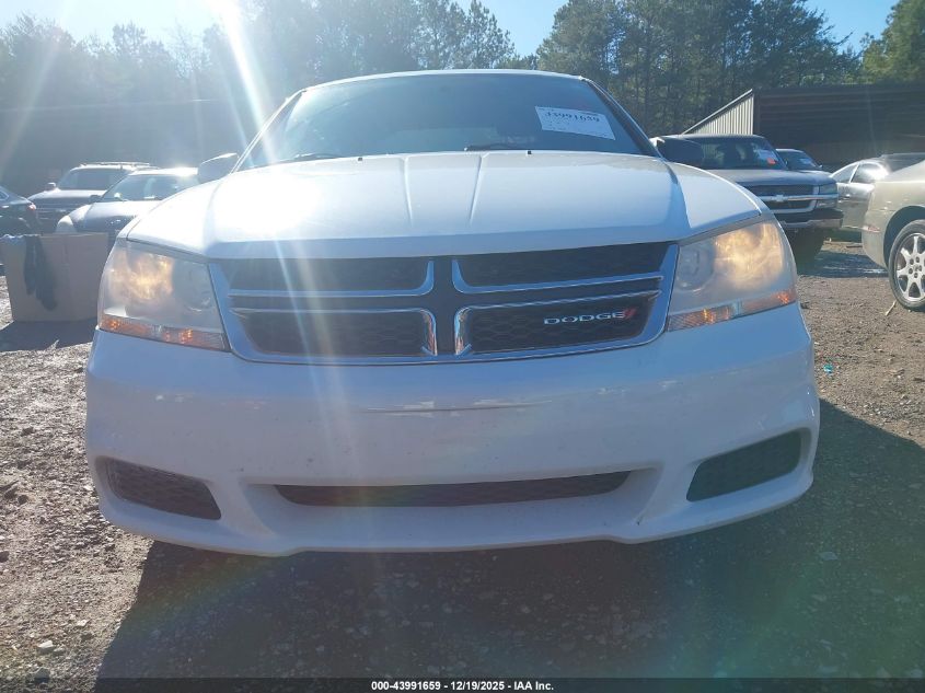 2013 Dodge Avenger Se VIN: 1C3CDZAB3DN583540 Lot: 43991659