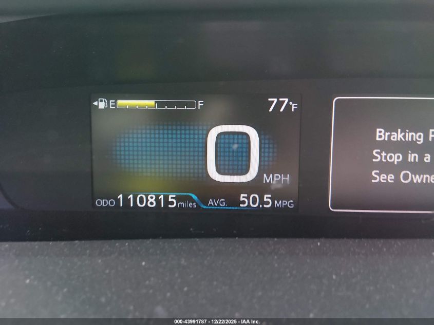 2017 Toyota Prius Two Eco VIN: JTDKARFU8H3043970 Lot: 43991787