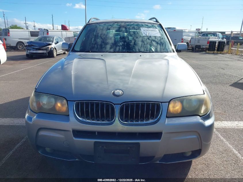 2006 BMW X3 3.0I VIN: WBXPA93406WG85322 Lot: 43992082