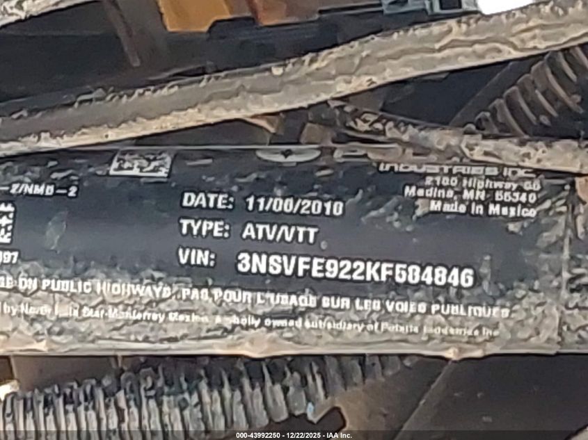 2019 Polaris Rzr Xp 4 Turbo Eps VIN: 3NSVFE922KF584846 Lot: 43992250