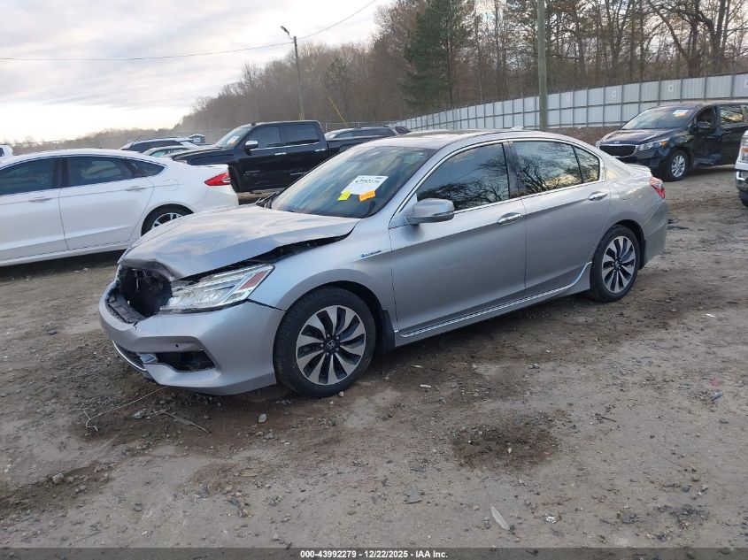 2017 Honda Accord Hybrid Touring VIN: JHMCR6F74HC016544 Lot: 43992279