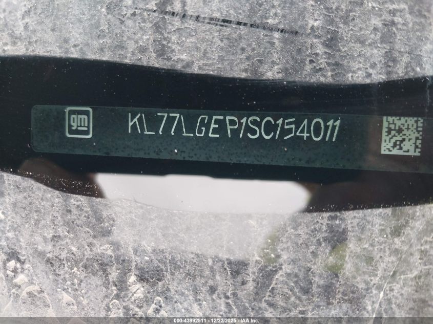 2025 Chevrolet Trax Fwd 1Rs VIN: KL77LGEP1SC154011 Lot: 43992511