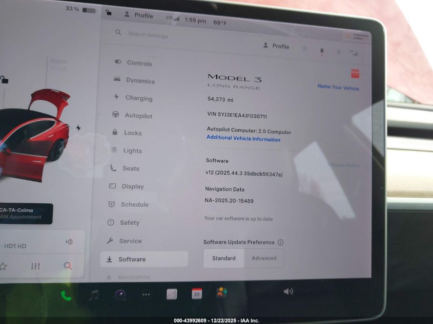 2018 Tesla Model 3 Long Range/Mid Range VIN: 5YJ3E1EA4JF030711 Lot: 43992609