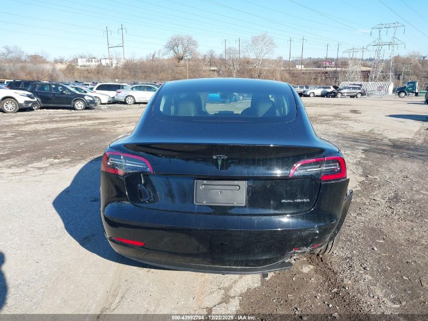2023 Tesla Model 3 Long Range Dual Motor All-Wheel Drive VIN: 5YJ3E1EB9PF386878 Lot: 43992704