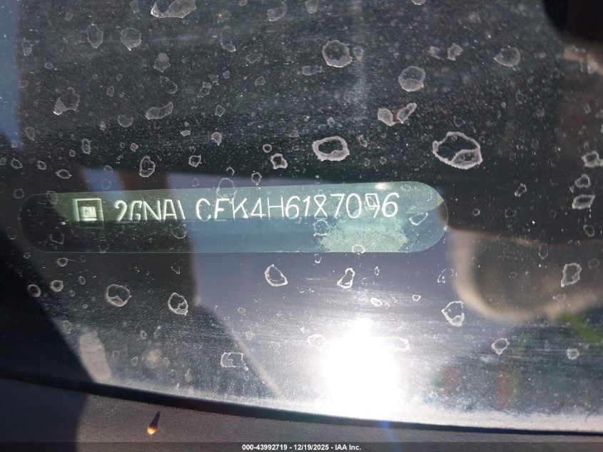 2017 Chevrolet Equinox Lt VIN: 2GNALCEK4H6187096 Lot: 43992719