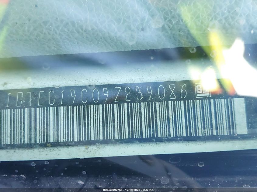 2009 GMC Sierra 1500 Work Truck VIN: 1GTEC19C09Z239086 Lot: 43992758