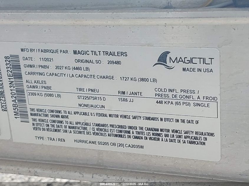 2022 Godfrey Other VIN: GDY62768H122 Lot: 43992911