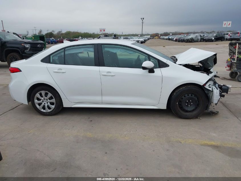 2025 Toyota Corolla Le VIN: 5YFB4MDE9SP321151 Lot: 43992920