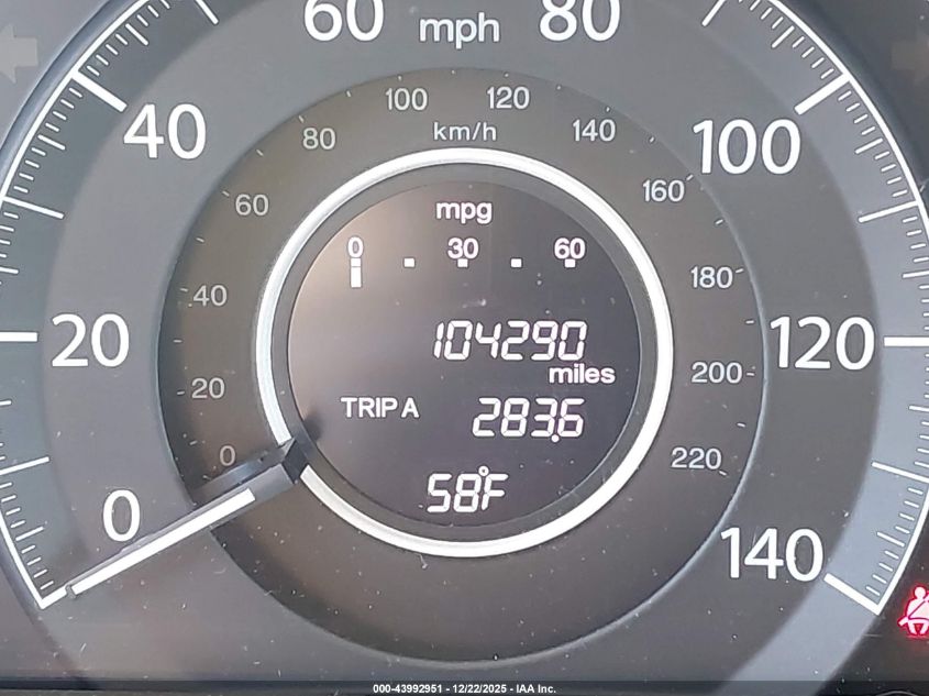 2012 Honda Cr-V Ex-L VIN: 5J6RM3H76CL038117 Lot: 43992951