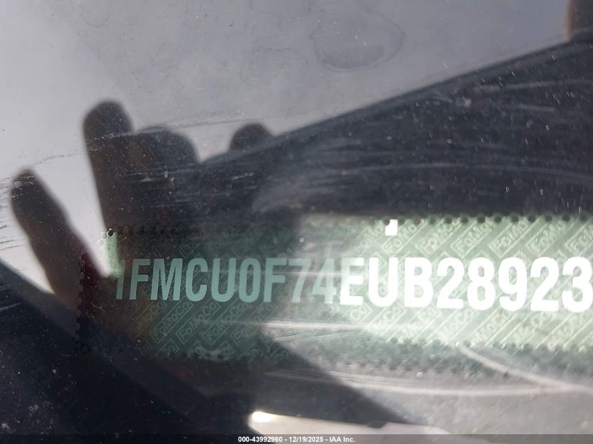 2014 Ford Escape S VIN: 1FMCU0F74EUB28923 Lot: 43992960