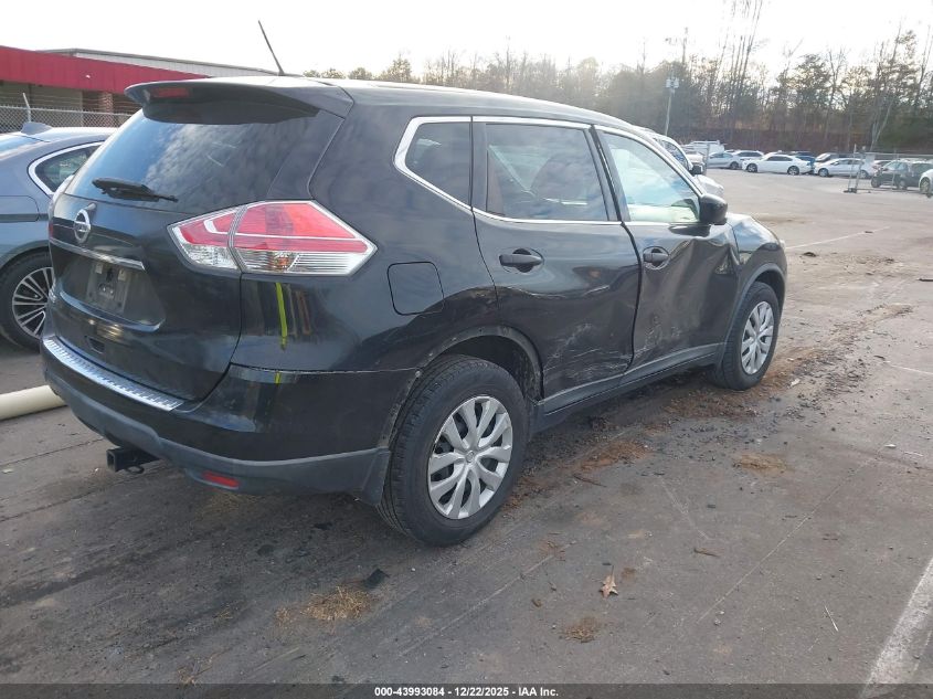 2016 Nissan Rogue S VIN: KNMAT2MT0GP722484 Lot: 43993084