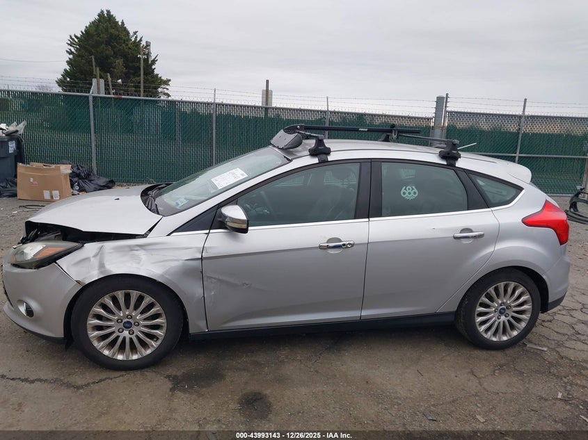 2012 Ford Focus 2.0 Titanium silver Lot 111043993143 Vin 1FAHP3N26CL308955