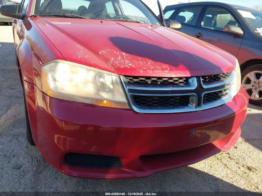 2012 Dodge Avenger Se VIN: 1C3CDZAB1CN193499 Lot: 43993145